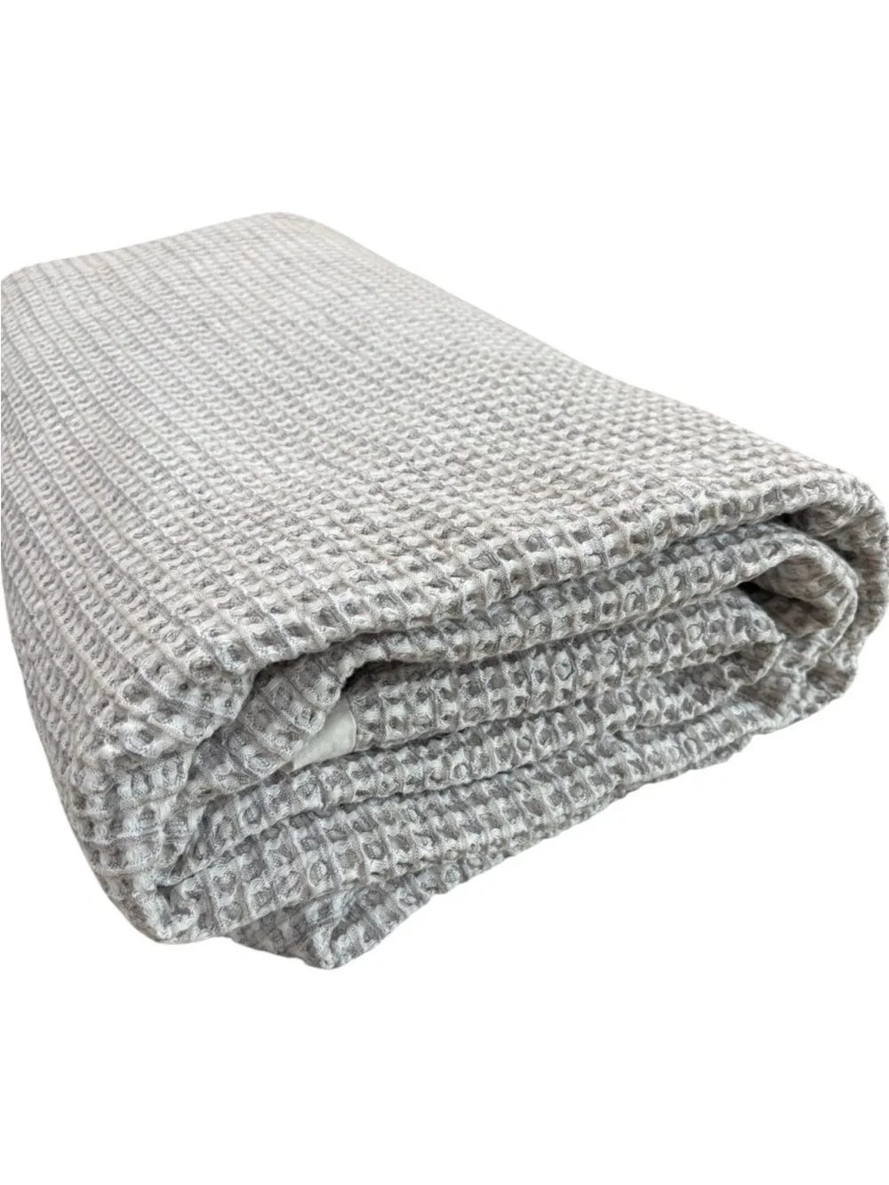 UGG Duvet Cover Full/Queen Cotton Waffle Weave “Olivia” Gray Taupe Textured